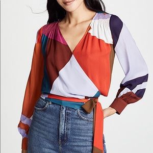 Tanya Taylor Klara wrap top size 6